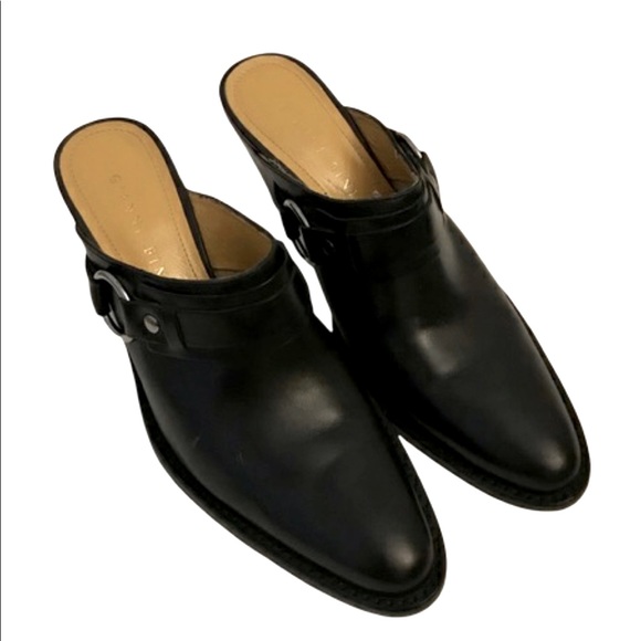 Gianni Bini Black Leather Slip-on Heels - GUC! - Picture 8 of 16